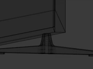 generic low-poly flat screen tv 3D Model