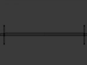 generic low-poly flat screen tv 3D Model
