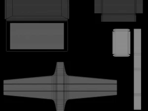 generic low-poly flat screen tv 3D Model