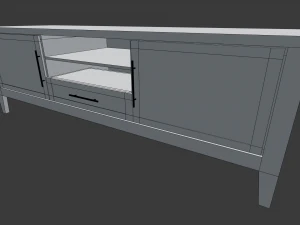 modern living room tv set 3D Model