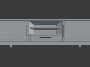 modern living room tv set 3D Model
