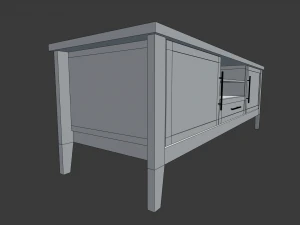 modern living room tv set 3D Model