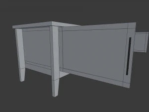 modern living room tv set 3D Model