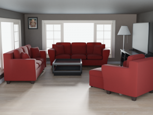 modern living room scene 3D Model