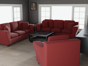 modern living room scene 3Dモデル