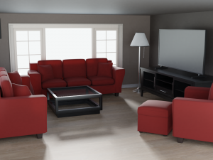 modern living room scene 3Dモデル