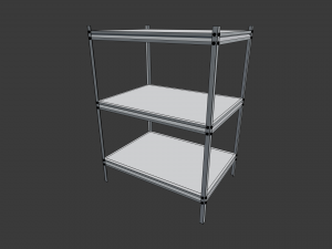 heavy duty industrial metal shelf 1 Model 3D