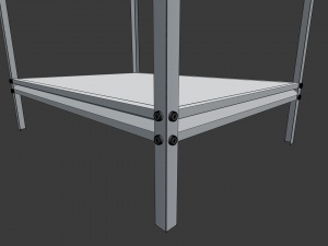 heavy duty industrial metal shelf 2 3D Model