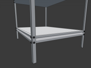 heavy duty industrial metal shelf 3 Modèle 3D