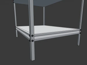 heavy duty industrial metal shelf 3 3D Model