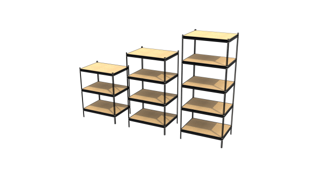 heavy duty metal shelf collection 3Dモデル .c4d .max .obj .3ds .fbx .stl .blend 
