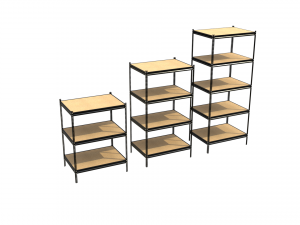 heavy duty metal shelf collection 3Dモデル