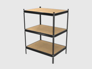 cole&ccedil;&atilde;o de prateleiras de metal resistente Modelo 3D