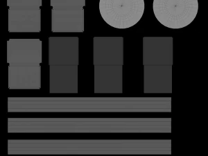 cole&ccedil;&atilde;o de prateleiras de metal resistente Modelo 3D