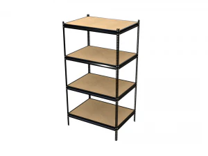 cole&ccedil;&atilde;o de prateleiras de metal resistente Modelo 3D