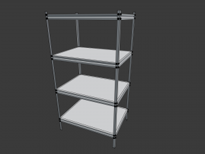 heavy duty metal shelf collection 3Dモデル