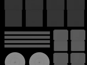 cole&ccedil;&atilde;o de prateleiras de metal resistente Modelo 3D