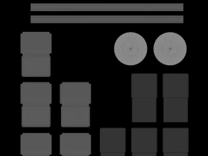 cole&ccedil;&atilde;o de prateleiras de metal resistente Modelo 3D