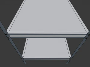 cole&ccedil;&atilde;o de prateleiras de metal resistente Modelo 3D