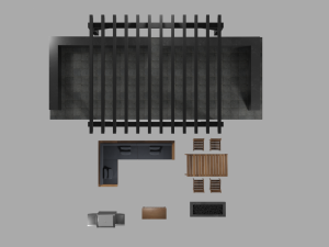 outdoor patio asset collection 3D Model