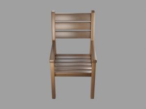 outdoor wooden patio dining chair Modello 3D