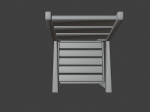 outdoor wooden patio dining chair Modello 3D
