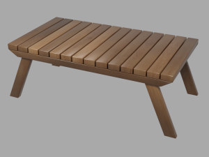 outdoor wooden patio dining table 3D मॉडल