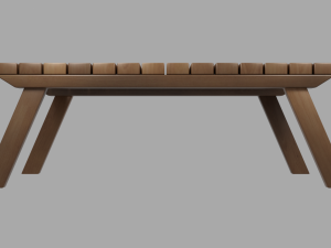 outdoor wooden patio dining table Modèle 3D