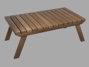 outdoor wooden patio dining table Modèle 3D