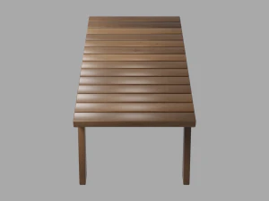 outdoor wooden patio dining table 3D Model