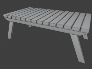 outdoor wooden patio dining table Modèle 3D