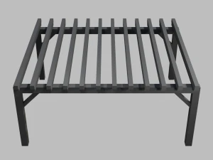 outdoor wooden patio pergola 3D Model