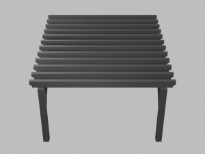 outdoor wooden patio pergola 3D मॉडल