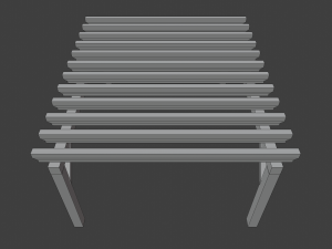 outdoor wooden patio pergola 3D मॉडल