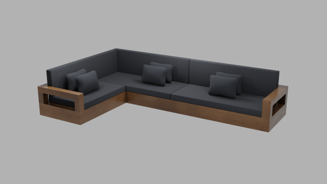 outdoor patio seats Model 3D .c4d .max .obj .3ds .fbx .stl .blend 