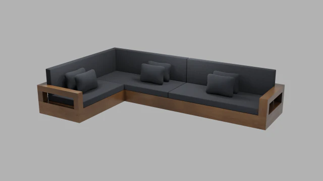 outdoor patio seats 3D Model .c4d .max .obj .3ds .fbx .stl .blend