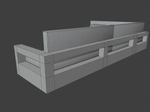 outdoor patio seats Model 3D