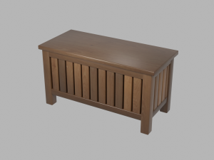 outdoor wooden patio storage crate 3D मॉडल