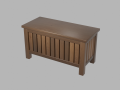outdoor wooden patio storage crate 3D Model