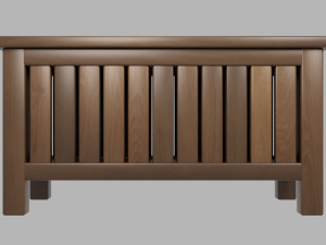 outdoor wooden patio storage crate Modèle 3D