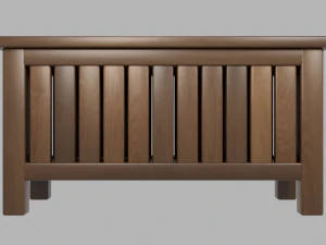 आउटडोर लकड़ी के आँगन भंडारण टोकरा 3D मॉडल