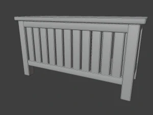 आउटडोर लकड़ी के आँगन भंडारण टोकरा 3D मॉडल