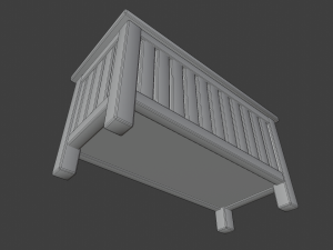 outdoor wooden patio storage crate Modèle 3D