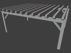 outdoor patio asset collection scene 3D-Modell