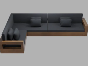 outdoor patio asset collection scene 3D Model