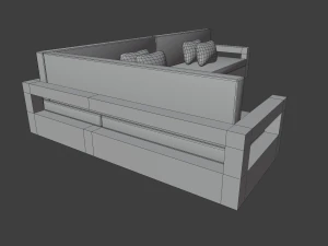 outdoor patio asset collection scene 3D Model