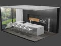 modern kitchen scene Model 3D