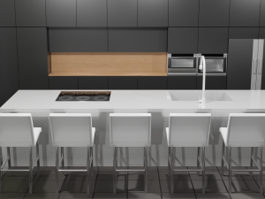 modern kitchen scene Modello 3D