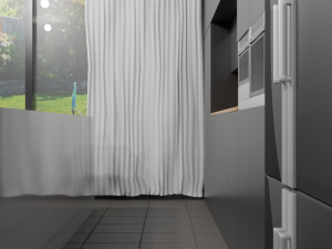 modern kitchen scene Modello 3D