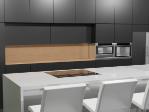 modern kitchen scene Modello 3D